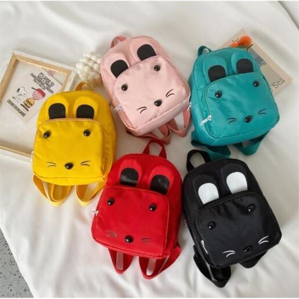 

cartoon cute kindergarten school bag nylon waterproof baby anti-lost backpack children bag lj201029