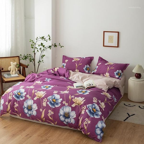 

bed linen home bedding set luxury bedclothes duvet cover flat sheet pillowcases 3/4pcs twin single full  king set 20201