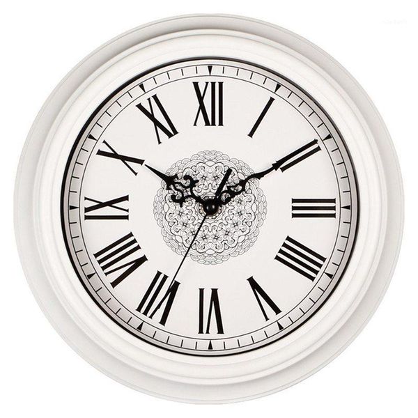 

12-inch silent non-ticking round wall clocks, decorative vintage style roman numeral clock home kitchen/living room/ bedroom1