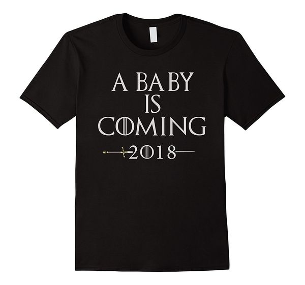 

a baby is coming 2018 pregnancy announcement t shirt printed t shirt men's short sleeve summer streetwear sport hooded sweatshirt hoodi