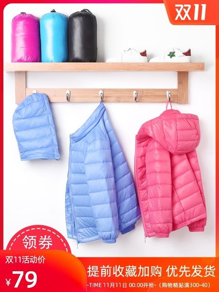 

2020 wear jacket thin short style boys girls children's baobao super light down medium and large, Blue;gray