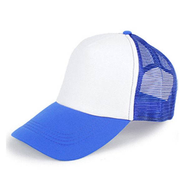 Cheap publicidade personalizada Sublimation Hat Blanks Crianças Algodão Baseball malha Cap Hat para Sublimation Printing