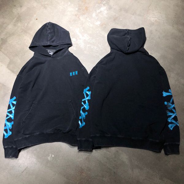 

2020aw am1r1 sideline череп printed толстовка пуловер толстовка мужчины женщина омывается толстовка highstreet, Black