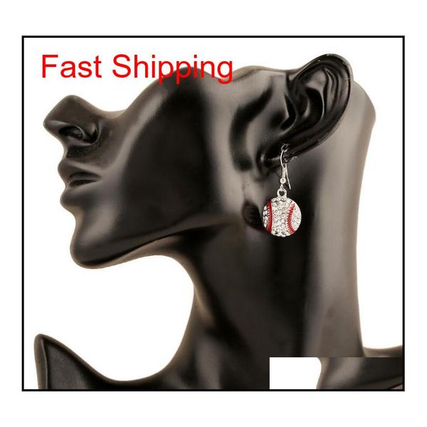 

crystal baseball pendant earrings jewelry sets fashion sports jewelry friend gift for team club base ball love qyllfu nana_shop, Silver
