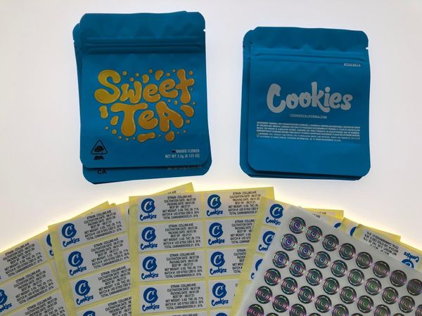

packaging blue mylar tea bags bag local cookies empty edibles sweet flower bbyjmb bdetoys