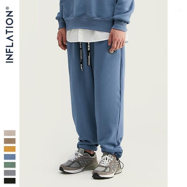 

inflation design super loose fit men sweatpants in pure color loose fit retro style mens sweatpants street wear men pants 93402w1, Black