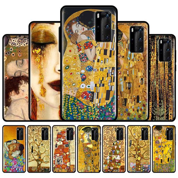 

gustav klimt silicone phone case for huawei p40 p20 p30 pro p10 lite p smart z plus 2019 2020 shell cover couqe fundas