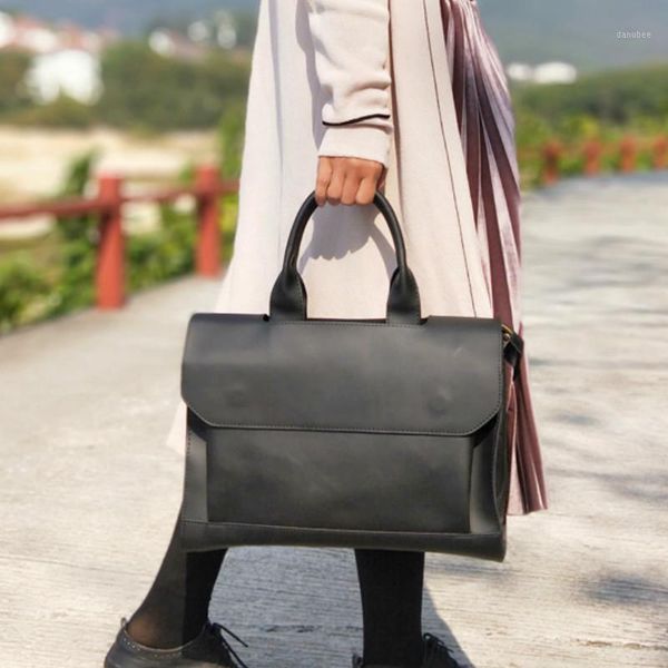 

briefcases tidog retro portable briefcase leather bag computer business bag1