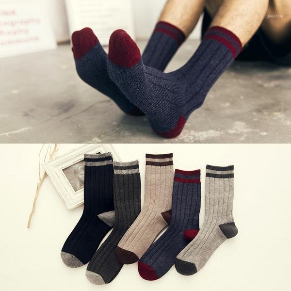 

10 pieces = 5 pairs thick socks 2016 autumn and winter super soft warm thickening wool socks1, Black