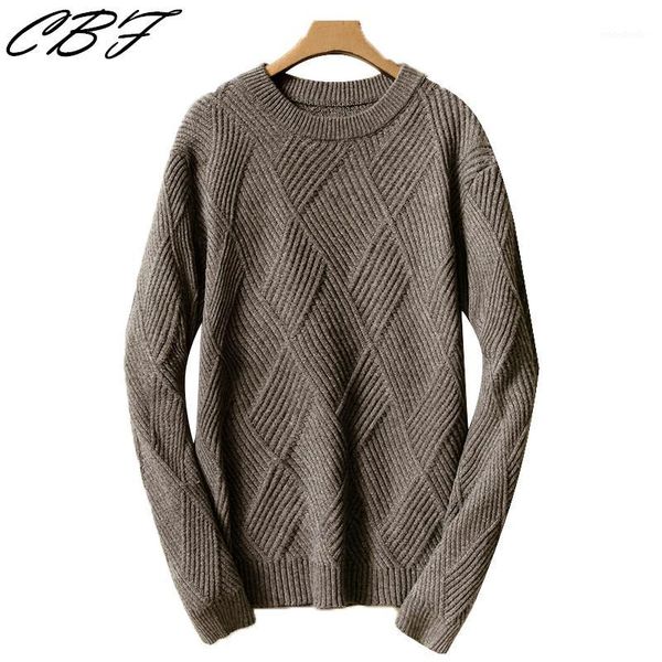 

cbf 2018 men's knitted pure cashmere sweater round collar solid color diamond style high-quality pullovers1, White;black
