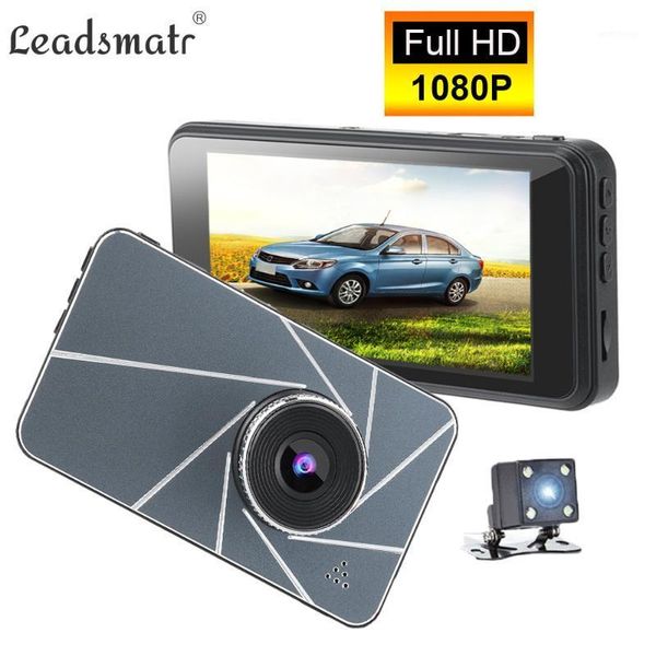 

car dvr dash camera rear view dual camera mirror 1080p full hd 4 " cycle night vision g-sensor wide angle auto video recorder1
