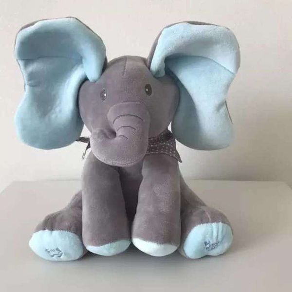 

peekaboo elephant sing music elephant cover eyes baby loverly elephant doll children accompanying toys plush toys 1011