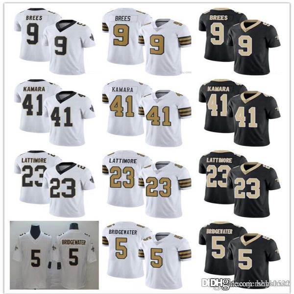 

men women new orleans saints 41 alvin kamara 5 teddy bridgewater 9 drew brees 23 marshon lattimore football jerseys, Black;red