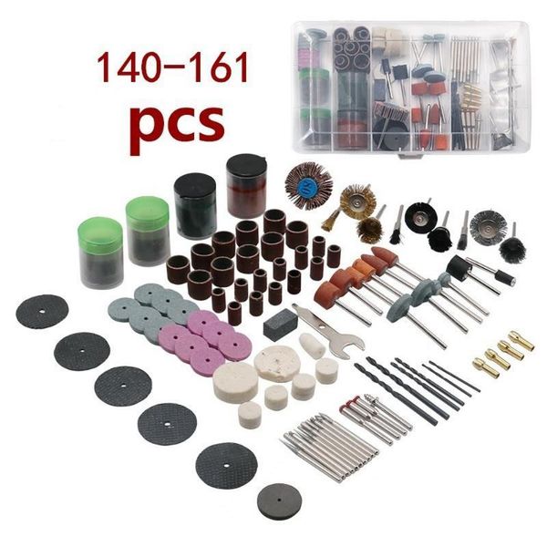 

140-161 pcs electric grinder accessory set, grinding head, resin cutting blade, sandpaper ring, brush, engraving, milling cutter1