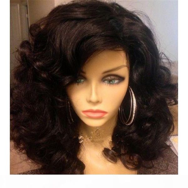 

glueless full lace human hair wigs short bob wig body wave lace front wigs for black women brazilian human hair wavy full lace wigs, Black;brown