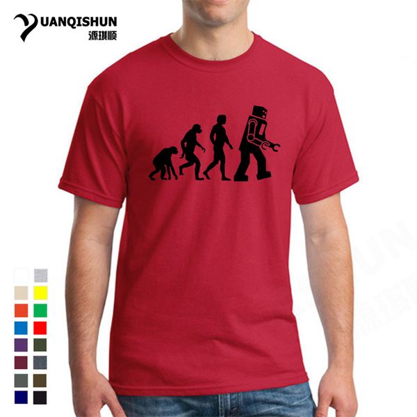 

sport the big bang theory robot evolution men's long sleeve o-neck t-shirts 2019 new spring 100% cotton hip hop fitness man t shirt