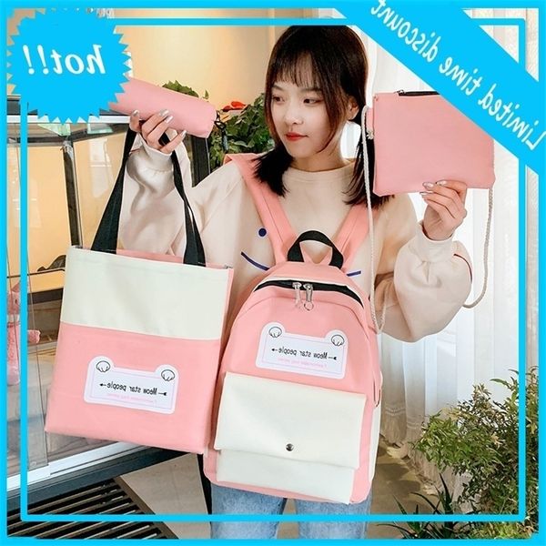 

four piece schoolbag for junior high school students