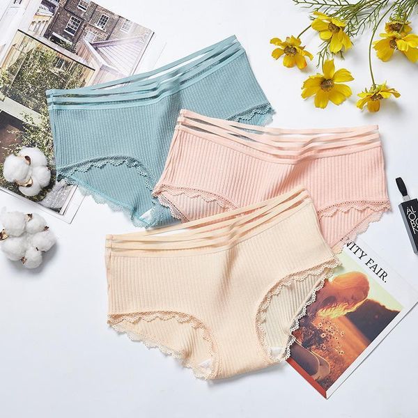 

breathable panties woman women underwear cotton lace woman panties1, Black;pink