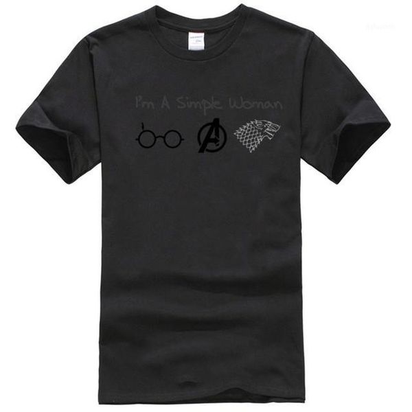 

im a simple woman i like and got shirt1, White;black