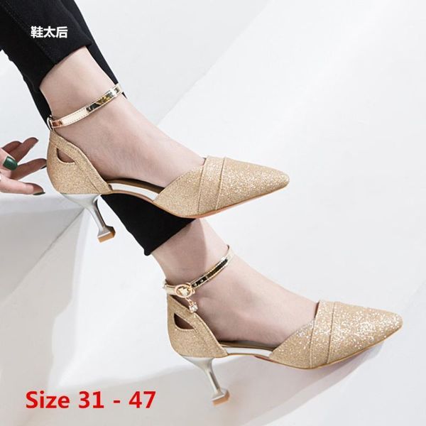 

dress shoes summer high heels d'orsay scarping women's party wedding heel stiletto woman pumps small big size 31 - 471, Black