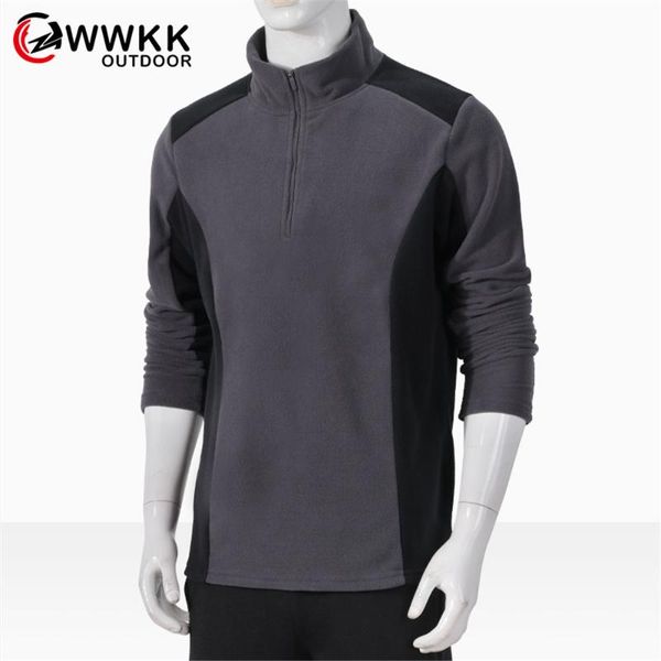 

men women fleece jacket outdoor camping tourism mountain climbing contrast color soft shell thermal hiking jackets jackets&hoodies, Blue;black