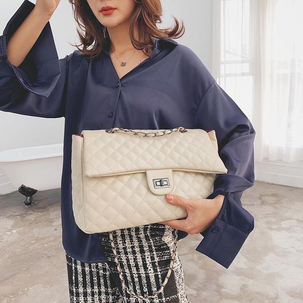 

classic diamond pattern plaid crossbody bags for women rhombus lattice shoulder bag luxury leather large ladies handbags purses