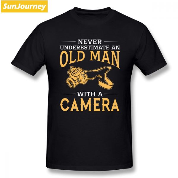 

never underestimate an old man with a camera hiphop leisure big size crewneck custom short sleeve sport hooded sweatshirt hoodie t shirt