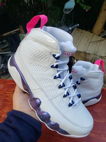

2021 new 9 university blue white black mens basketball shoes trainer 9s pe men sports sneaker ct8019-140