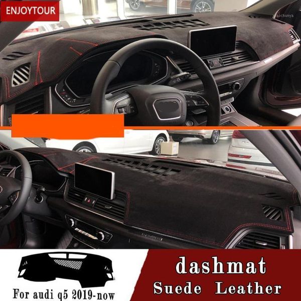 

for q5 sq5 g2 2019 2020 suede leather dashmat dashboard covers dash mat carpet nonslip car-styling accessories1
