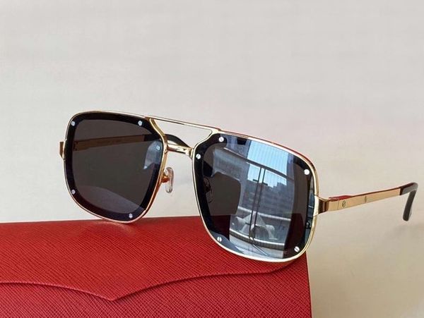 

men sunglasses 0194s gold frame grey lenses sonnenbrille gafas de sol de fashion mens sunglasses with box, White;black
