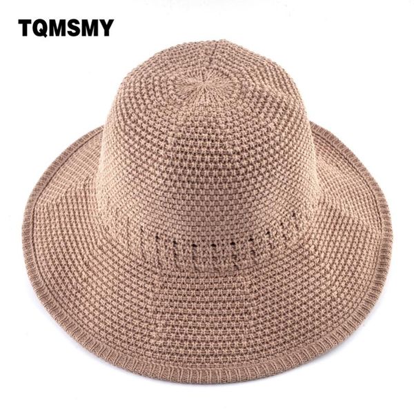 

tqmsmy summer solid mesh sun hats women designer bucket hats womens beach sunhat foldable wide brim female panama hat tmp44, Blue;gray