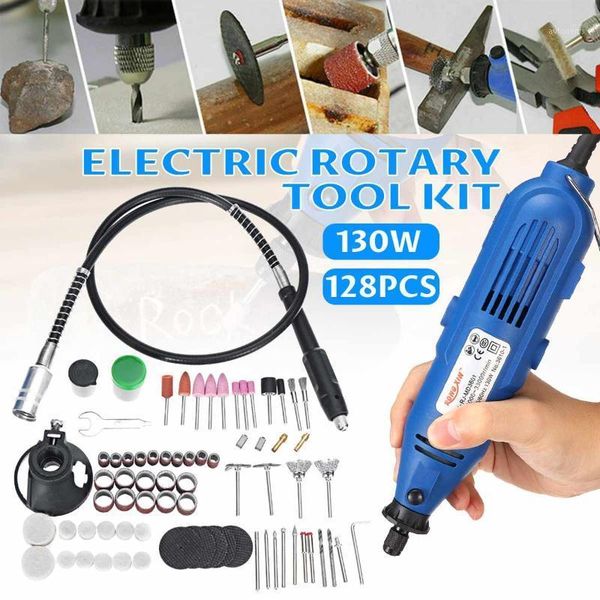 

128pcs 130w electric mini drill set 6 gear engraver pen grinder rotary tool flexible shaft grinding machine grinder1