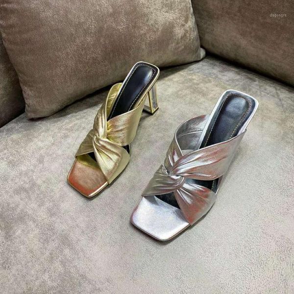 

2020 genuine leather women slippers genuine goat leather open toe low heels outdoor casual style1, Black