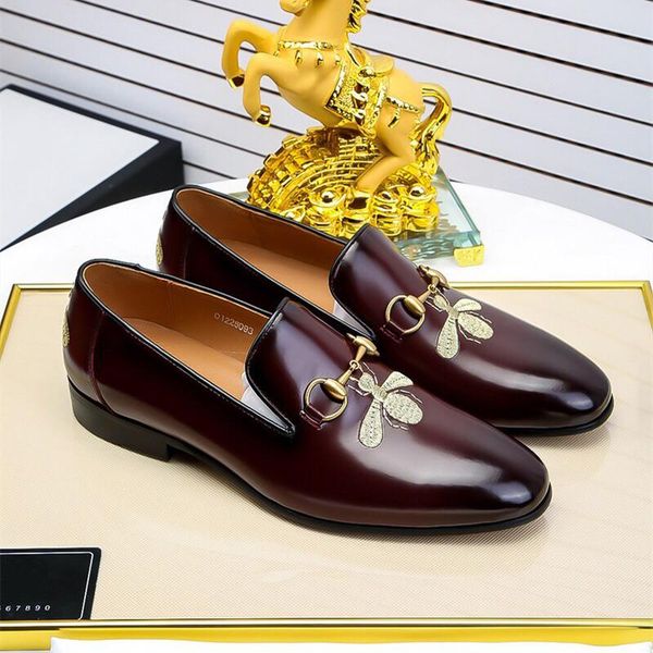 

55 mens luxury dress shoe formal leather shoe fashion italy shoes handmade wedding party shoes men loafers oxford shoes plus size 38-45 11, Black