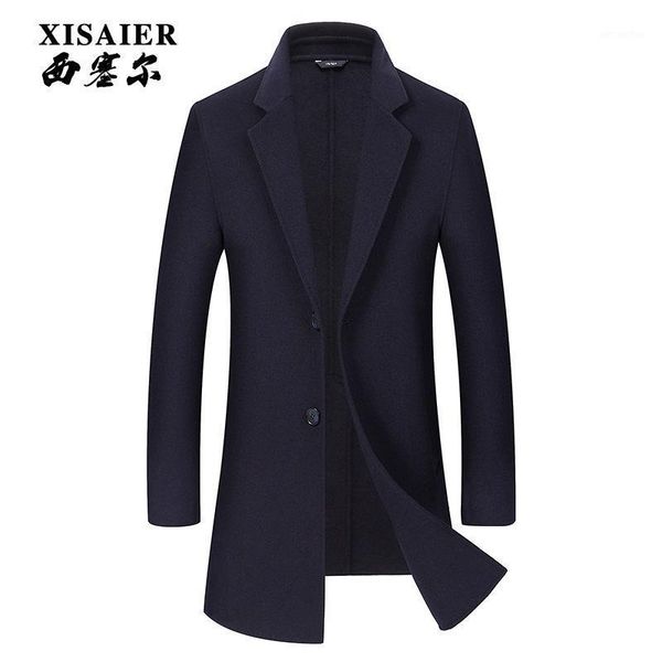 

male new men in the fall and winter of factory direct sale business and leisure pure color suits brought the wool coat1, Black