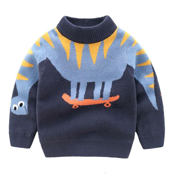 

warm new winter skateboard children's dinosaur plush sweater 93176, Blue