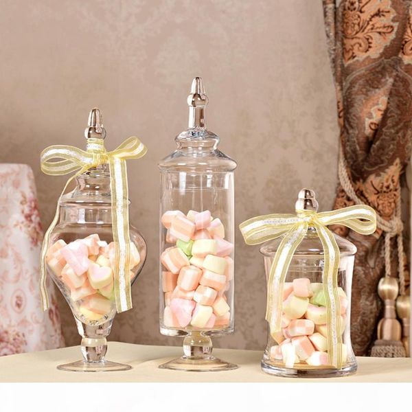 

strong glass storage tank candy glass candy jar home decors