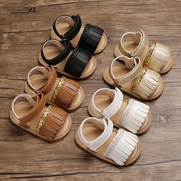 

summer cute newborn baby girl baby first walkers shoes artificial pu leather tassel rubber bottom non-slip shoes children's1