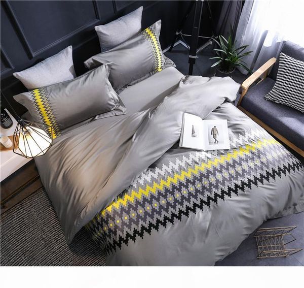 

luxury 60s egyptian cotton leaf embroidery bedding set duvet cover flat sheet pillows case 4pcs king  size
