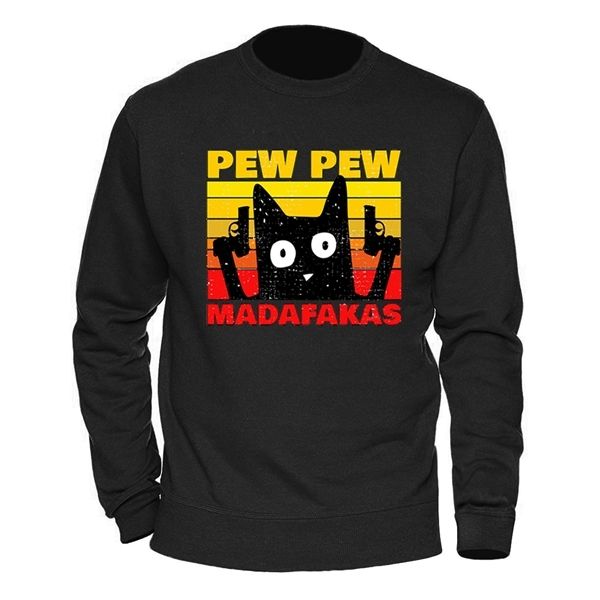 

men casual sweatshirt men's winter clothing cartoon pew madafakas 2020 print man fashion hoodies o-neck pullover clothing c0929, Black