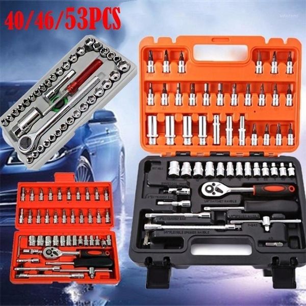 

40pcs/46pcs/53pcs automobile motorcycle repair tool case ratchet wrench kit1