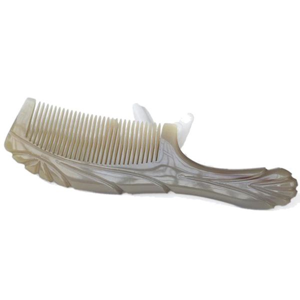 

hair brushes anti static ox horn comb massage health natural vietnam anti-static hairdressing, Silver