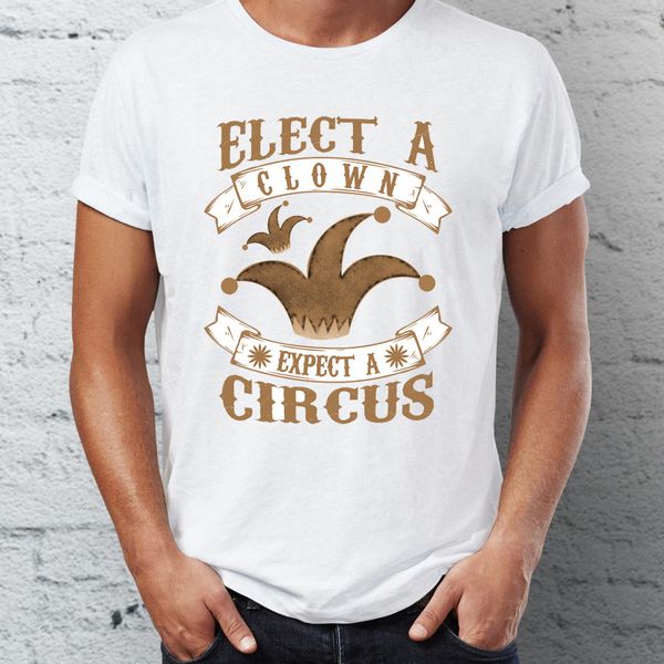 

men's t shirt elect a clown expect a circus funny political tee sport hooded sweatshirt hoodie