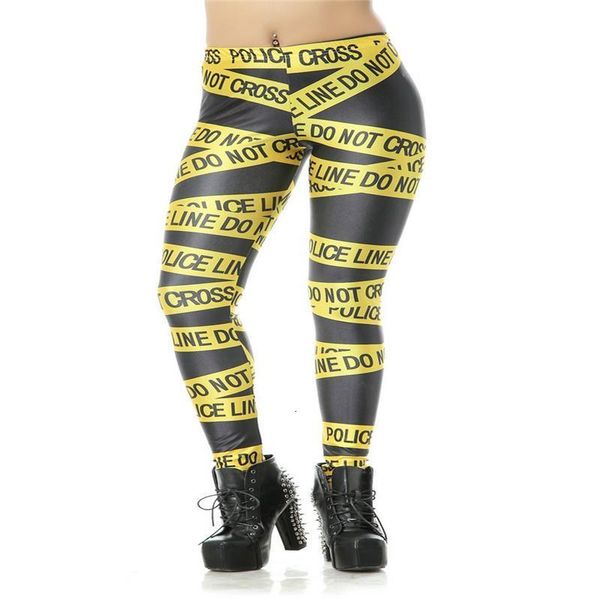 

оптовая мода женская пиратский костюм леггинсы брюки цифровой печати желтая оцепление женщина леггинсы фитнес drop доставка, Black