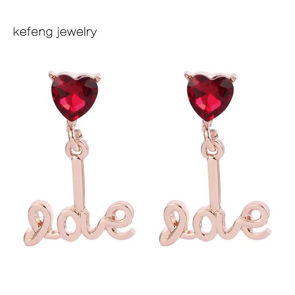 

heart costume jewelry for women fashion jewelry wedding gift love earrings rose gold color aretes orecchini donna jllduj xjfshop