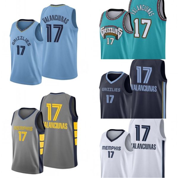 

мемфис гризли мужчины валанчюнас баскетбол джерси, Black