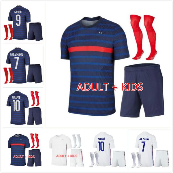 

2020 2021 mbappe griezmann pogba soccer jersey football shirts maillot de foot + kids kit socks, Black;yellow