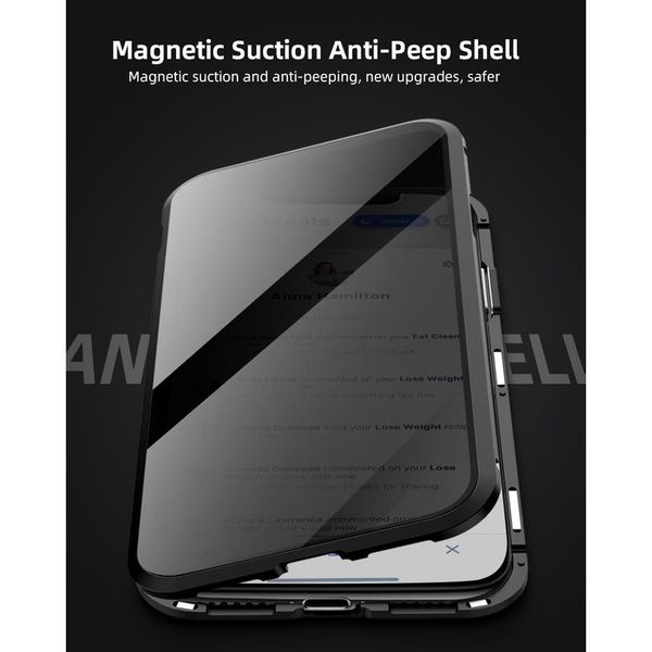 

magnetic privacy glass case for iphone 11 xr xs max case anti-spy 360 protective magnet case for iphone 11 1 jllzdf
