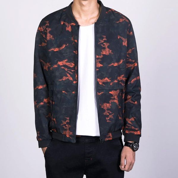 

new fashion camouflage baseball jacket men zipper pockets casual mens bomber jackets and coats brand active windbreaker male 5xl1, Black;brown