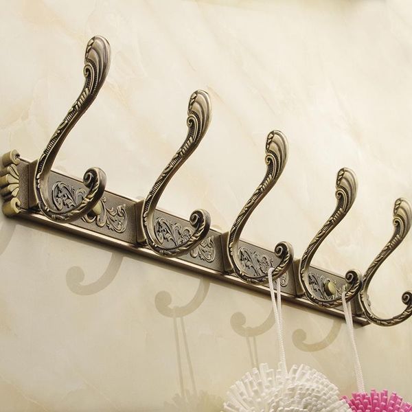 

european retro bronze 5 hook coat hanger towel hanger kitchen hooks door hooks bathroom accessories,